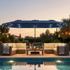 13FT Double-sided Patio Umbrella with Solar Lights for Garden Pool Backyard-Navy - Gallery View 1 of 10