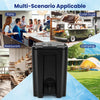 Black 13.2 Gal insulated beverage dispenser with two-stage faucet, ideal for parties, camping, and restaurants.