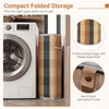 Freestanding 13.2-gallon laundry hamper with bamboo-woven finish and removable, machine-washable liner for easy care.