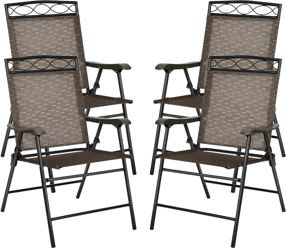 Set of 4 Patio Folding Chairs