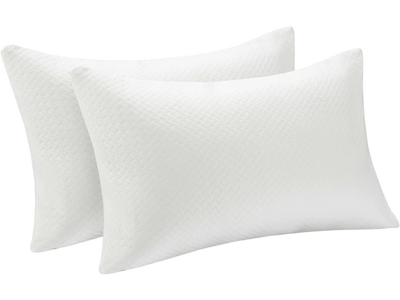 Costway Set of 2 Shredded Memory Foam Bed Pillows Bamboo Cooling Cover 28