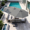 13 FT Double-Sided Patio Umbrella Large Rectangle Market Umbrella with 36 LED Lights-Gray - Gallery View 1 of 10