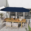 13 FT Large Patio Umbrella Outdoor Double-Sided Table Market Umbrella with Crank Handle-Navy - Gallery View 1 of 10