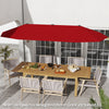 13 FT Large Patio Umbrella Outdoor Double-Sided Table Market Umbrella with Crank Handle-Red - Gallery View 1 of 10