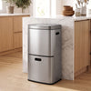 13 Gal Kitchen Trash Can with 3 Removable Bins-Silver - Gallery View 1 of 9