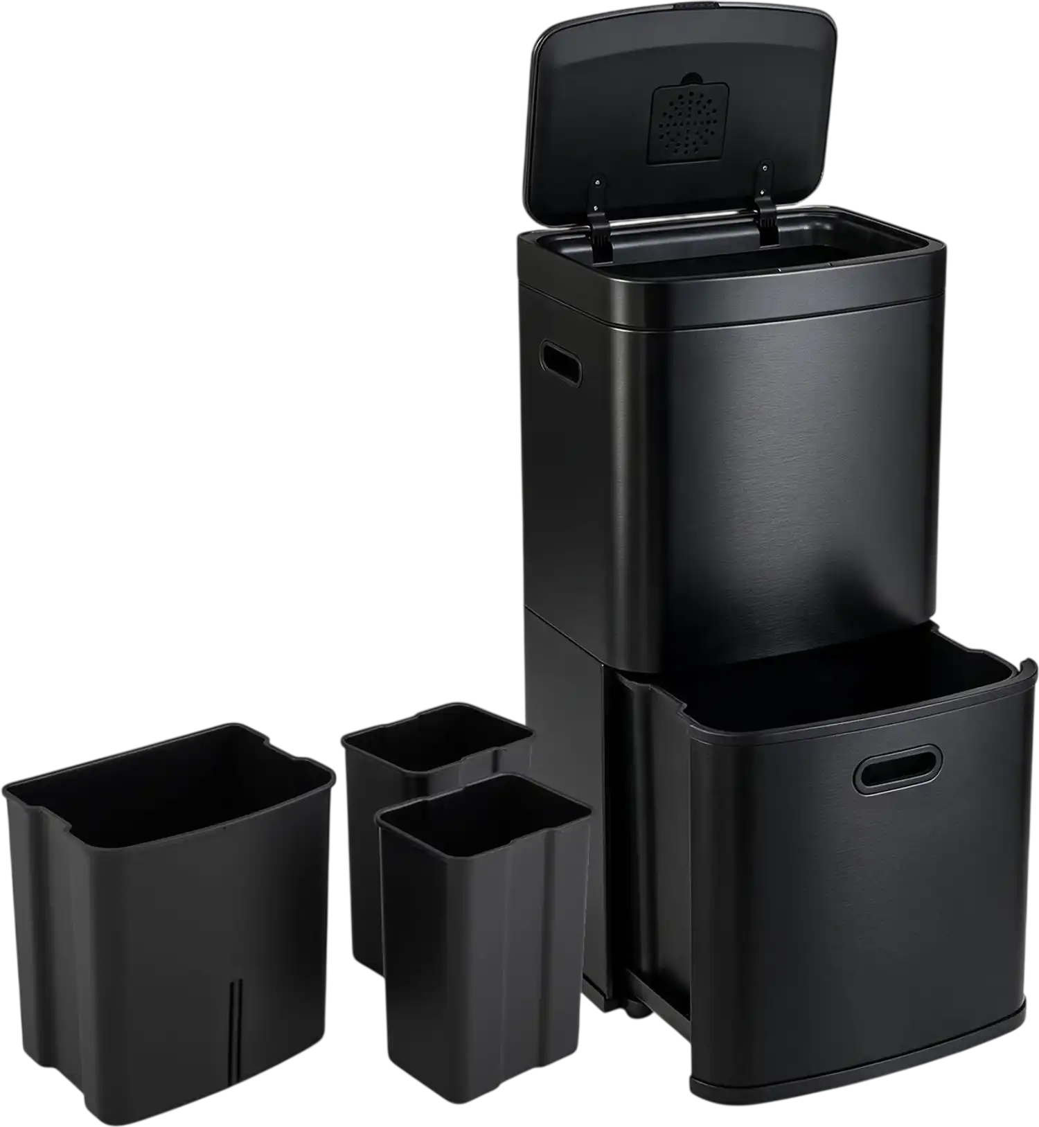 Costway 13 Gal Kitchen Trash Can 3 Removable Bins 30624429 New