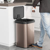13.2 Gallon Step Trash Can with Soft Close Lid and Deodorizer Compartment-Golden - Gallery View 1 of 9