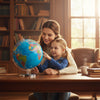 Illuminated 13-inch world globe with 720° rotation, perfect for children’s learning and night-time visibility.