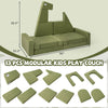 Modular kids play couch featuring 13 soft velvet pieces, perfect for inspiring creativity and family bonding.