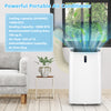 14000 BTU portable air conditioner in white with WiFi control, ideal for cooling large living areas and quiet operation.