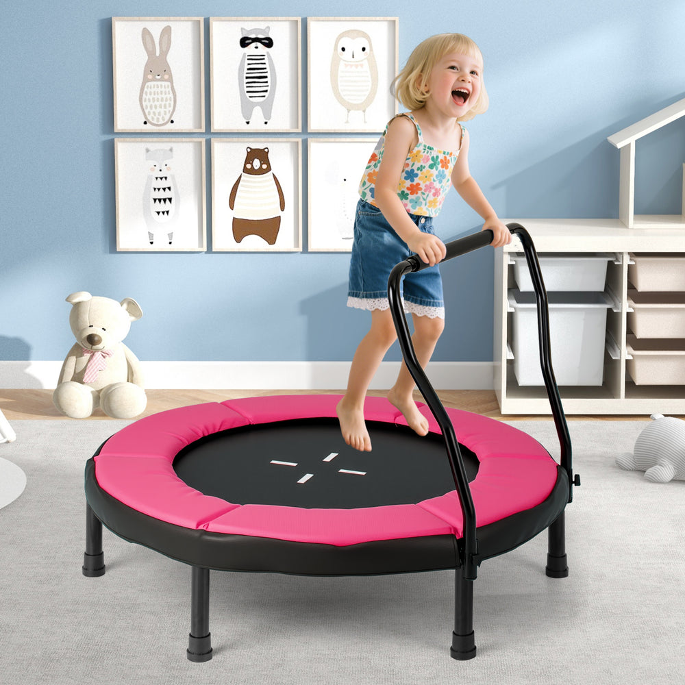 40 Inch Trampoline for Kids Indoor Outdoor Fitness Trampoline-Pink - Gallery View 1 of 11