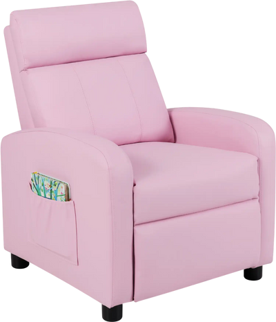 Costway Ergonomic PU Leather Kids Recliner Lounge Sofa Chair 34605872 New