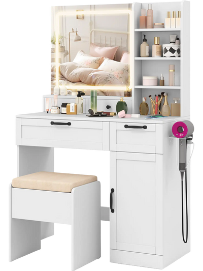 Costway Vanity Set Mirror 3 Lighting Modes Adjustable Brightness 11256941 New