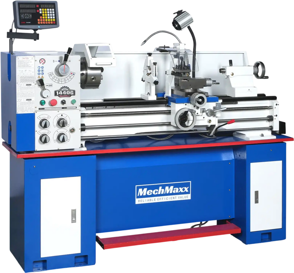 Industrial Metal Lathe Machine with DRO 14' x 40'' High Precision 84-1850 RPM  Variable Speed Metal Working Machine 2HP Small Lathe with Stand 1440G