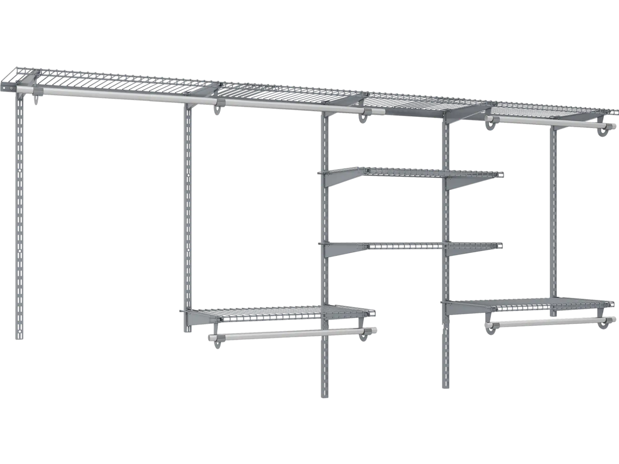 Costway Closet Organizer Storage System Hanging Rod 60813636 New