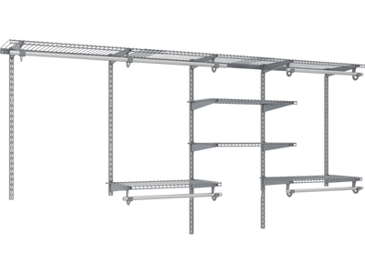 Costway 4-8' Closet Organizer Storage System w/ Hanging Rod 60813636 New