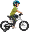 14-inch kids bike with high carbon steel frame, training wheels, and adjustable seat for boys and girls aged 3-5.