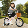 14 Inch Kids Bike Retro Bicycle with Adjustable Height and Basket for Ages 3-5 Years Old- - Gallery View 1 of 8