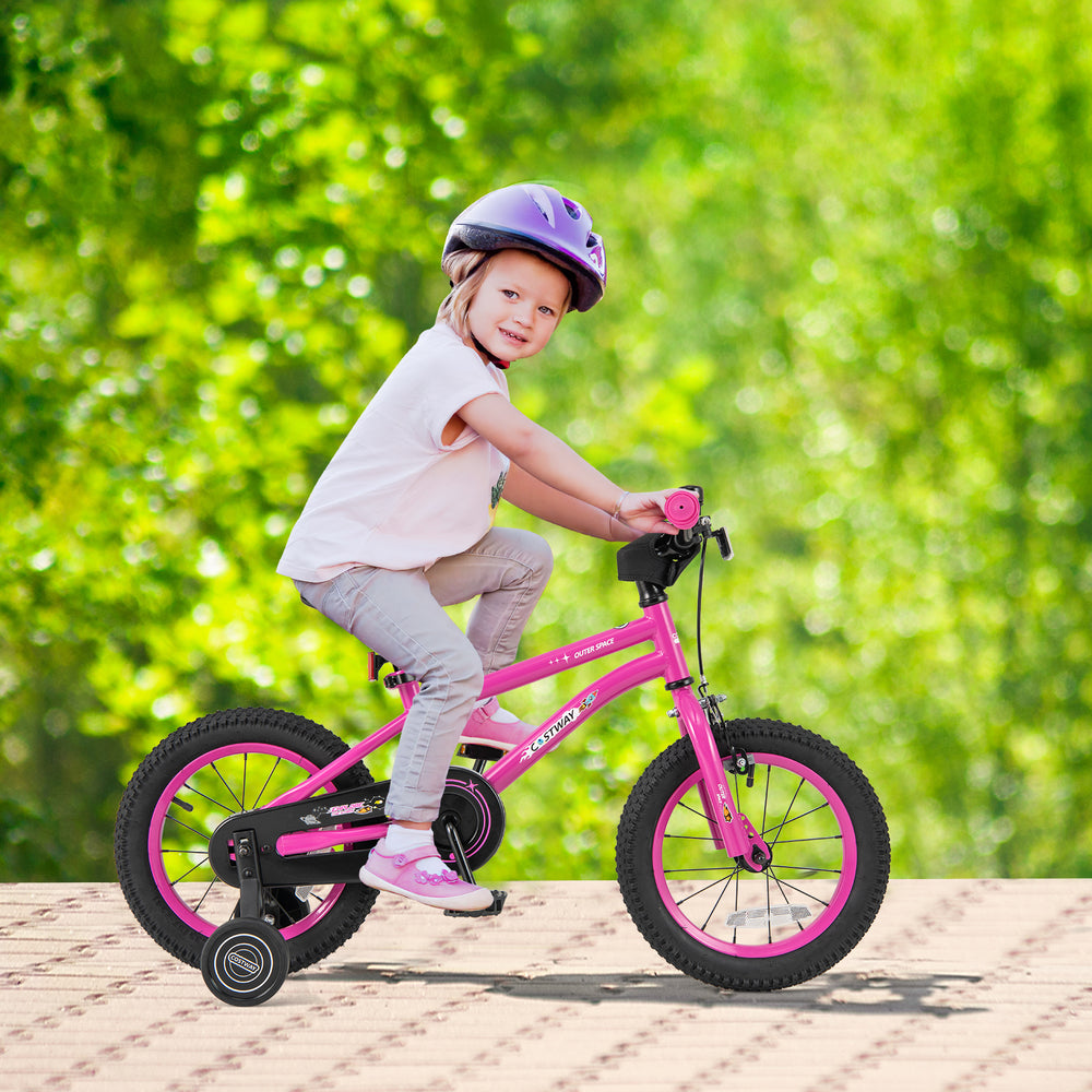 14 Inch Kids Bike for 3-5 Years Old Adjustable with Removable Training Wheels - Gallery View 1 of 10