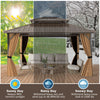 14 x 12 FT hardtop gazebo with waterproof metal roof, designed for outdoor patio protection against sun, rain, and snow.
