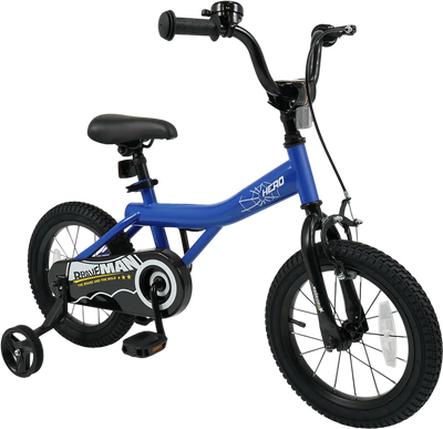 Costway Brave Hero Kids Bike w/ Removable Training Wheels Navy 12/14/16/18