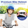 Kids bike helmet in blue with adjustable safety straps, designed for comfort and protection while riding.