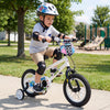 14 Inch Kids Bike with Training Wheels for Ages 3-5 Years Old White- Street Art Time - Gallery View 1 of 10