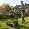 14 Inch Push Lawn Mower with 5 Steel Blades and Grass Catcher Bag-Orange - Gallery View 1 of 10