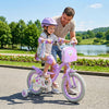 14 Inches Girls Bike with Front Bag and Streamers for 3-5 Years Purple - Gallery View 1 of 9
