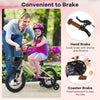 14-inch kids bike with basket, adjustable handlebar, hand brake, and training wheels for ages 3-5, perfect for safe.