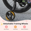Detachable training wheels on a 14-inch kids bike, enhancing safety and stability for children aged 3-5 years.