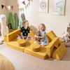 14 PCS Modular Kids Play Couch for Playroom and Bedroom-Yellow - Gallery View 1 of 10