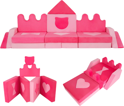 Costway 14-Piece Kids Play Couch Modular Foam Climbing Blocks 17734186 New