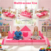 14-piece pink kids play couch modular foam blocks for climbing and crawling, perfect for playroom or living room use.