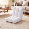 14-Position Adjustable Cushioned Floor Chair-White - Gallery View 1 of 10