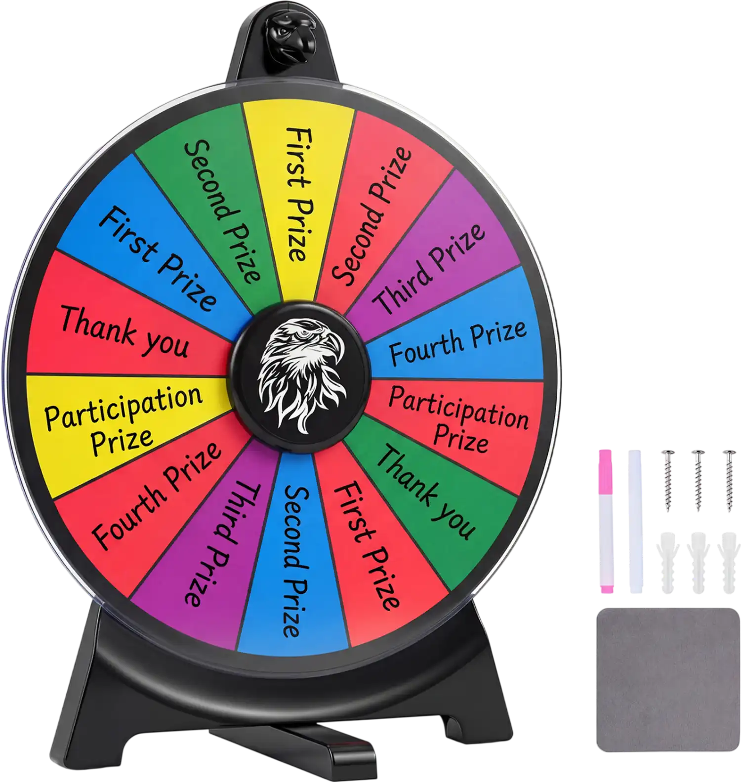 Costway 14 Slot Spin Wheel w/ Blackboard Marker 95441393 New