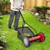 14 Inch Push Lawn Mower with 5 Steel Blades and Grass Catcher Bag-Red - Gallery View 1 of 10