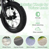 Enduring 14-inch bike wheels designed for various surfaces, including wood floors, asphalt, and brick roads.