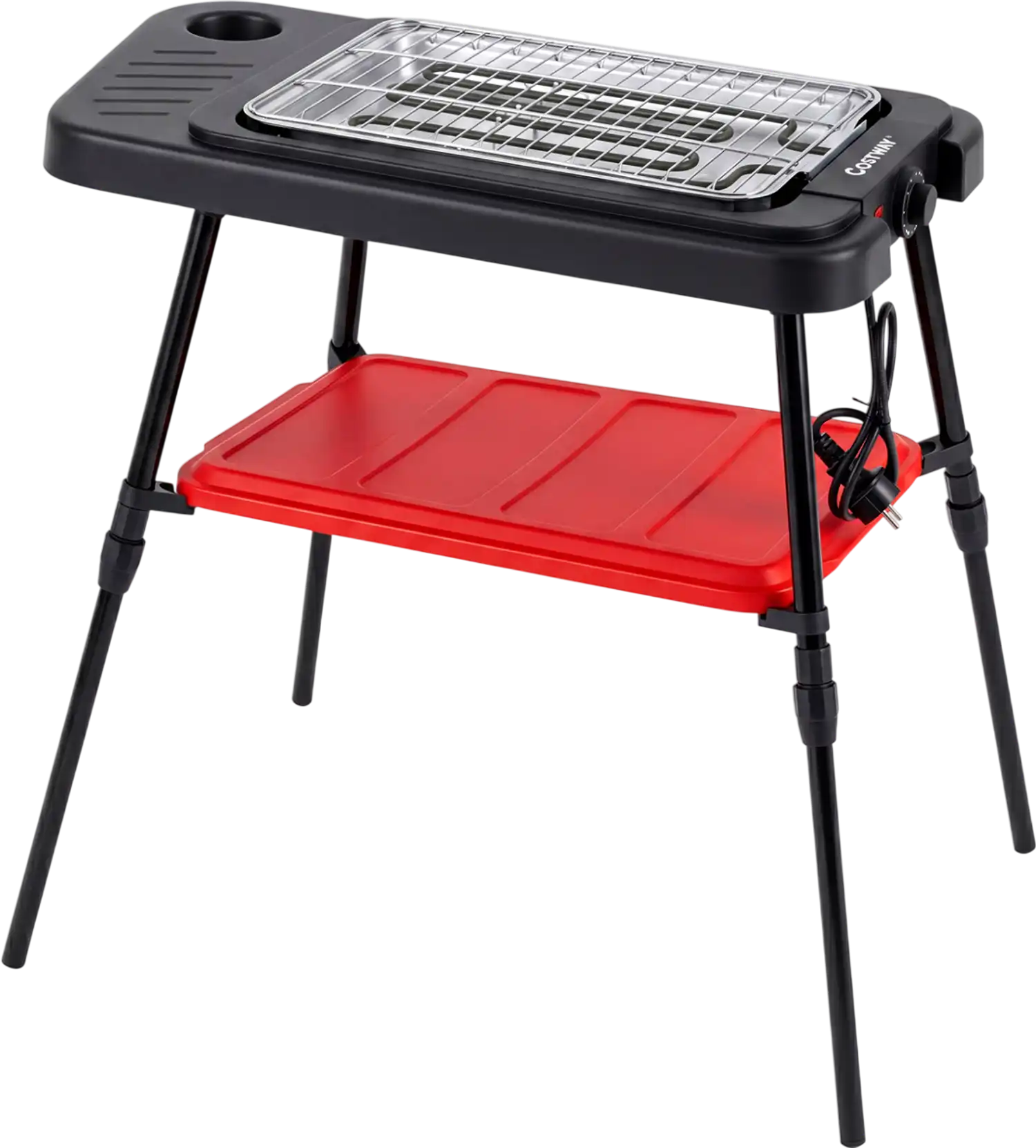 Costway 1500W 2-in-1 Electric Grill w/ Detachable Stand Dual Plates for Balcony 47893588 New