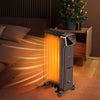 1500W Oil Filled Radiator Heater with Remote Control 3 Modes 24H Timer-Black - Gallery View 1 of 12