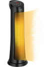 1500W PTC fast heating space heater with remote control, oscillating design, and compact size for versatile indoor use.