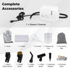 Portable steam cleaner with 34 oz water tank and accessories for versatile cleaning tasks, ideal for various surfaces.
