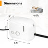Portable steam cleaner dimensions with 34 oz water tank, 1500W power, ideal for efficient cleaning tasks.
