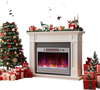 23-inch recessed electric fireplace insert with remote control, featuring adjustable flame settings and 1500W heating.