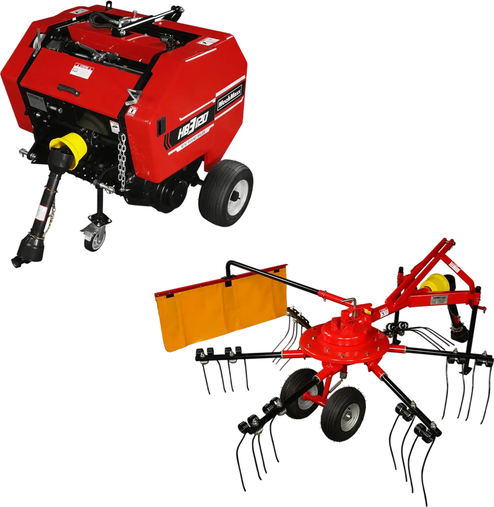 Hay Baler & Hay Rake Tedder Bundle,  HB3120,  HT100