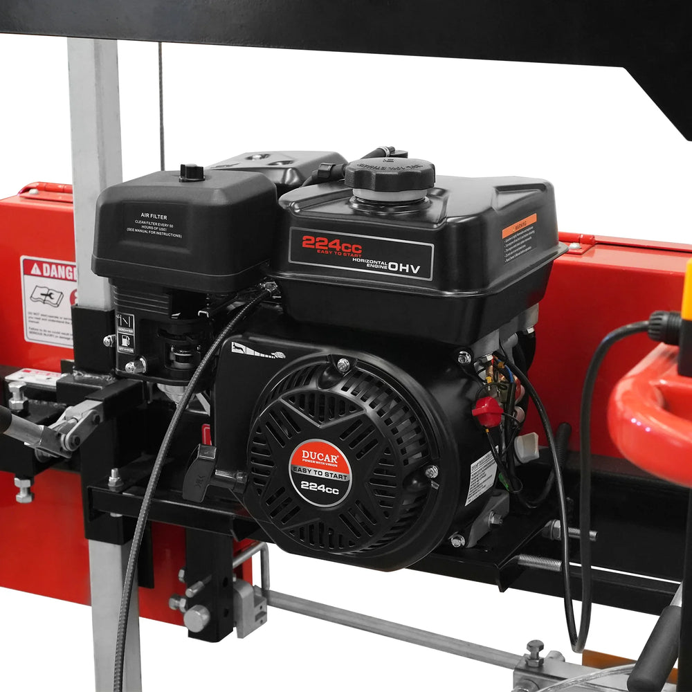 22" Portable Sawmill,  224cc 7HP DUCAR Gasoline Engine,  18" Board Width,  13' Track Length ,  SM-22