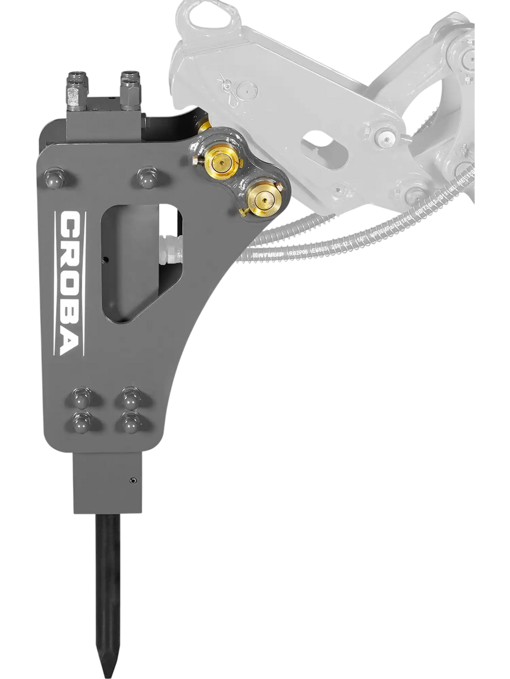 Hydraulic Breaker Hammer for Mini Compact Excavator MEC17, MEC17PRO, 360 J Impact Energy, 700-1200 Bpm (SKU: 150533; 150534）