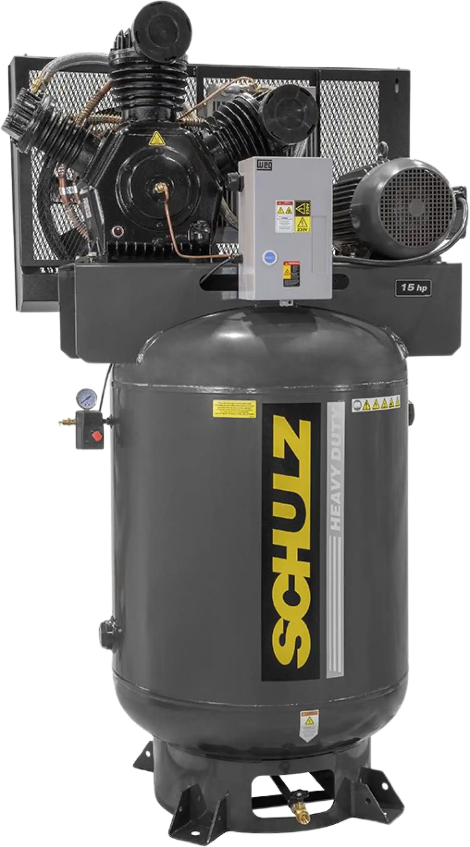 Schulz V-Series Air Compressor 15 HP 120 gal. 2-Stage 208-230V 3-Phase Vertical 15120VW60X-3 New
