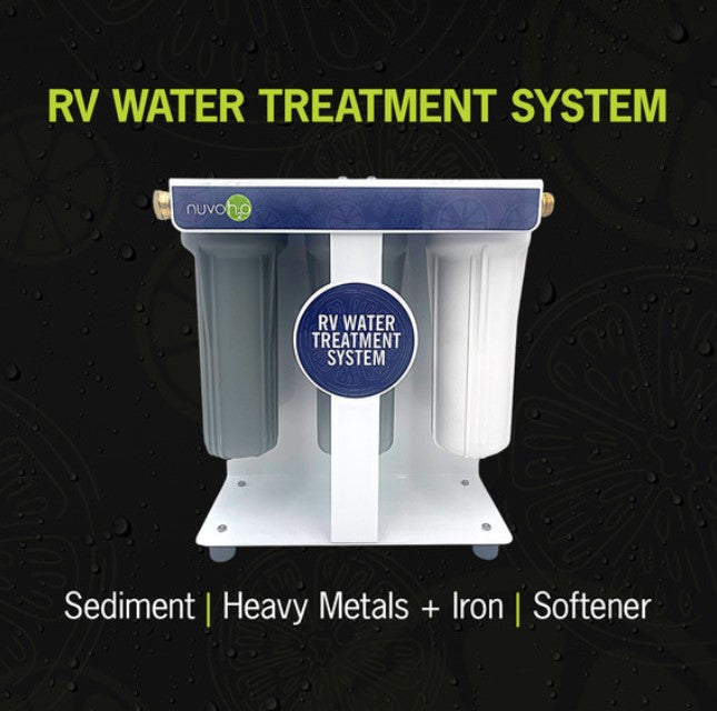 NuvoH2O 15201 RV Water Treatment System Water Softener plus Iron and Sediment Filter Salt-Free New