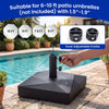 154lbs Mobile Fillable Patio Umbrella Base with 4 Wheels - Gallery View 7 of 10